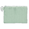 Shamrock 2-Tone Green on White St.Patrick’s Day Clover Canvas Cosmetic Bag (XL) View1