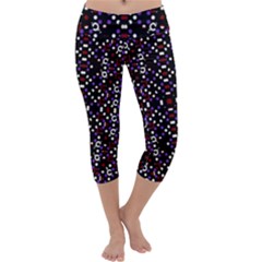 Futuristic Geometric Pattern Capri Yoga Leggings by dflcprints