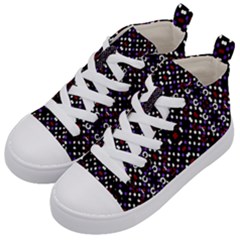 Futuristic Geometric Pattern Kid s Mid-top Canvas Sneakers