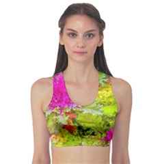 Colored Plants Photo Sports Bra by dflcprints