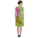 Colored Plants Photo Short Sleeve Front Wrap Dress View2