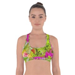 Colored Plants Photo Cross Back Sports Bra by dflcprints