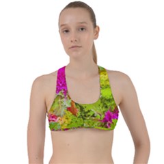 Colored Plants Photo Criss Cross Racerback Sports Bra by dflcprints