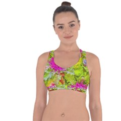 Colored Plants Photo Cross String Back Sports Bra by dflcprints