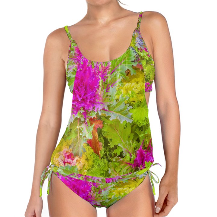 Colored Plants Photo Tankini Set