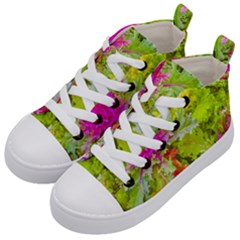 Colored Plants Photo Kid s Mid-top Canvas Sneakers by dflcprints