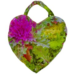 Colored Plants Photo Giant Heart Shaped Tote by dflcprints