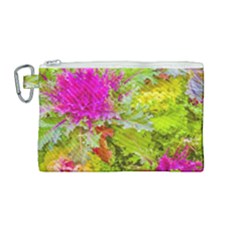 Colored Plants Photo Canvas Cosmetic Bag (medium) by dflcprints