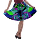 Arcturian Astral Travel Grid - A-line Skater Skirt View1