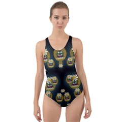 Bats In Caves In Spring Time Cut-out Back One Piece Swimsuit