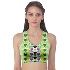 Summer Time In Lovely Hearts Sports Bra by pepitasart