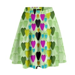 Summer Time In Lovely Hearts High Waist Skirt by pepitasart