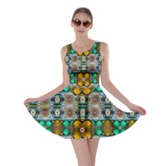 Rainbow Flowers And Decorative Peace Skater Dress by pepitasart