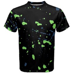 Dark Splatter Abstract Men s Cotton Tee by dflcprints