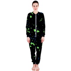 Dark Splatter Abstract Onepiece Jumpsuit (ladies)  by dflcprints