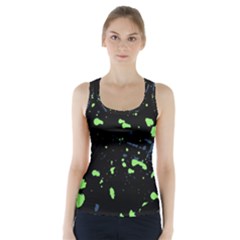 Dark Splatter Abstract Racer Back Sports Top by dflcprints