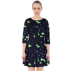 Dark Splatter Abstract Smock Dress by dflcprints