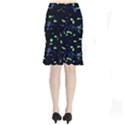 Dark Splatter Abstract Mermaid Skirt View2