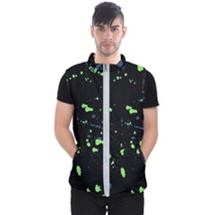 Dark Splatter Abstract Men s Puffer Vest by dflcprints