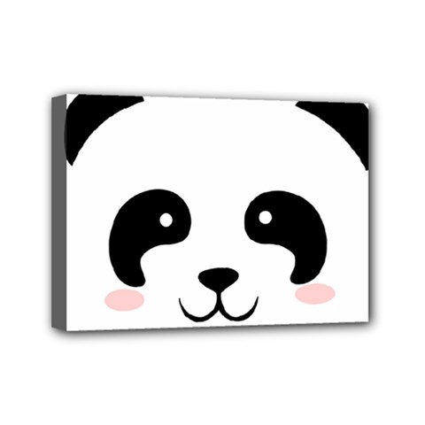 Panda  Mini Canvas 7  X 5  by Valentinaart