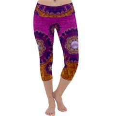 Viva Summer Time In Fauna Capri Yoga Leggings