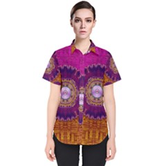 Viva Summer Time In Fauna Women s Short Sleeve Shirt