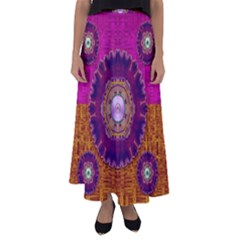 Viva Summer Time In Fauna Flared Maxi Skirt