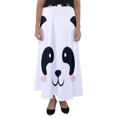 Panda  Flared Maxi Skirt by Valentinaart