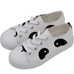 Panda  Kids  Low Top Canvas Sneakers by Valentinaart