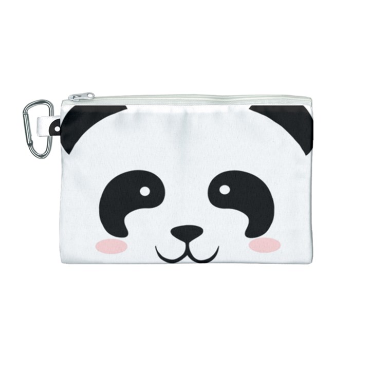 Panda  Canvas Cosmetic Bag (Medium)