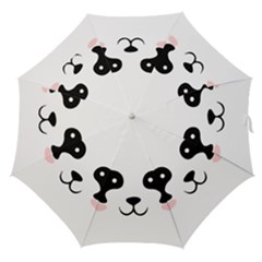 Panda  Straight Umbrellas by Valentinaart