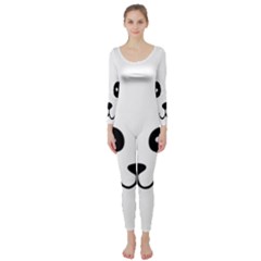 Panda  Long Sleeve Catsuit by Valentinaart