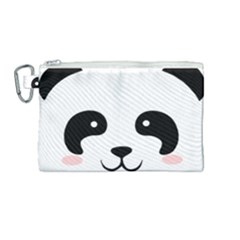 Panda  Canvas Cosmetic Bag (medium)