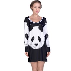 Panda  Long Sleeve Nightdress by Valentinaart