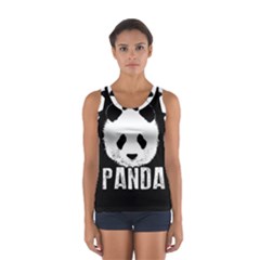 Panda  Sport Tank Top  by Valentinaart