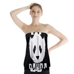 Panda  Strapless Top by Valentinaart