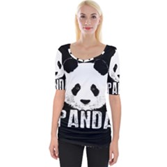 Panda  Wide Neckline Tee