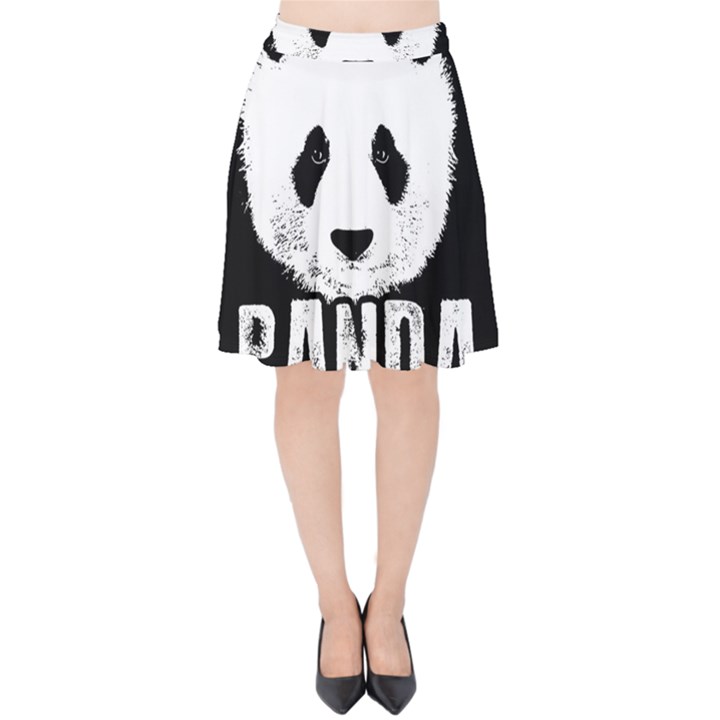 Panda  Velvet High Waist Skirt