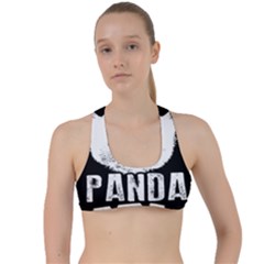 Panda  Criss Cross Racerback Sports Bra by Valentinaart