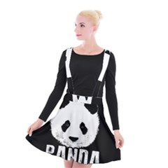 Panda  Suspender Skater Skirt by Valentinaart