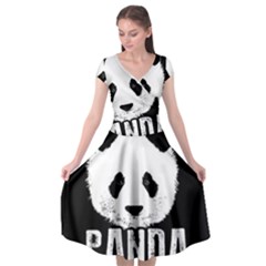 Panda  Cap Sleeve Wrap Front Dress by Valentinaart