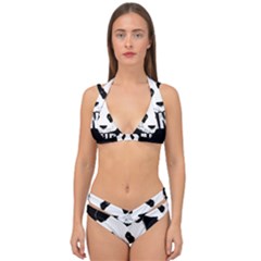 Panda  Double Strap Halter Bikini Set by Valentinaart