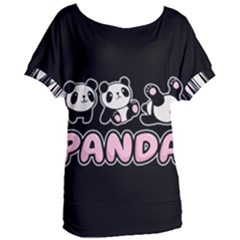 Panda  Women s Oversized Tee by Valentinaart