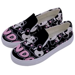 Panda  Kids  Canvas Slip Ons by Valentinaart