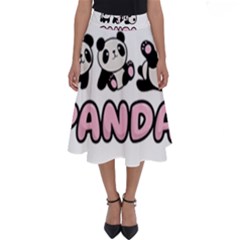 Panda  Perfect Length Midi Skirt by Valentinaart