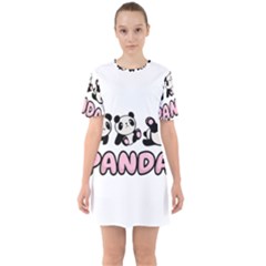 Panda  Sixties Short Sleeve Mini Dress