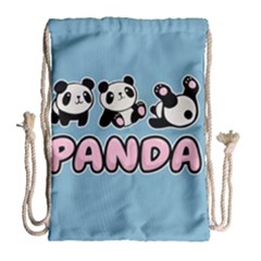 Panda  Drawstring Bag (large) by Valentinaart