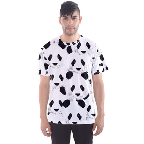 Panda Pattern Men s Sports Mesh Tee by Valentinaart