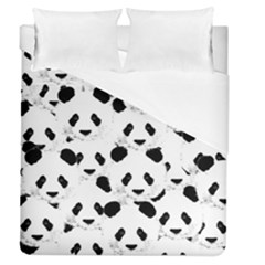 Panda Pattern Duvet Cover (queen Size) by Valentinaart