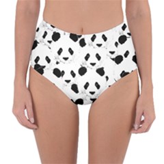 Panda Pattern Reversible High-waist Bikini Bottoms by Valentinaart